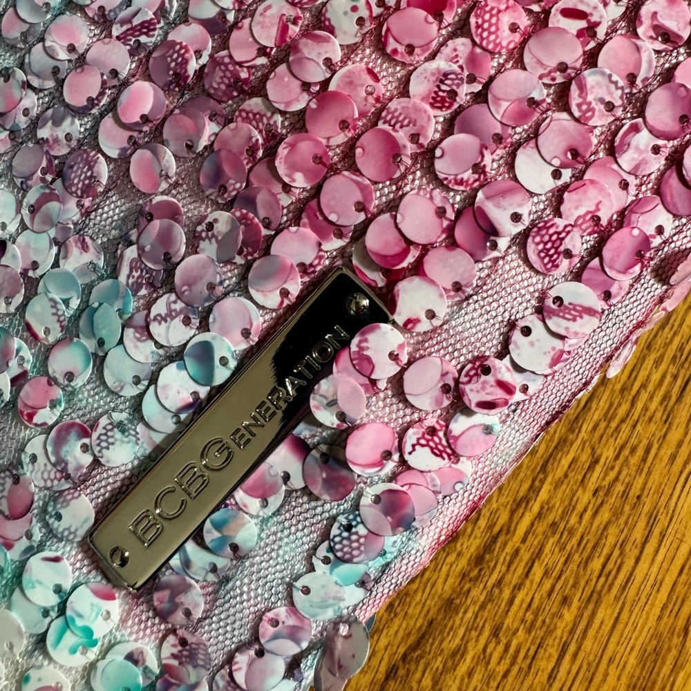 BCBG folding clutch
